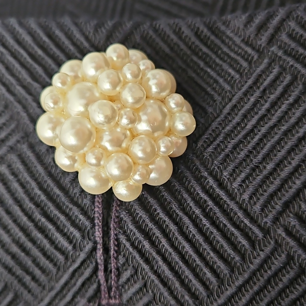 Akris Silk Wool-blend Short‎ Sleeve Blazer Jacket Pearls Twee Luxury Size 10 - Picture 5 of 14